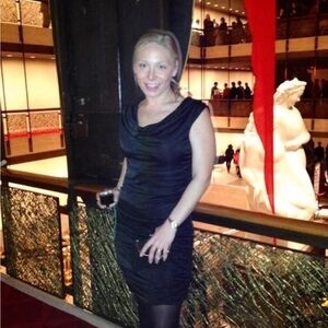 EXPRESS Black Cowl Neck Ruched Maxi Dress - Size M - Iconic Evening Look